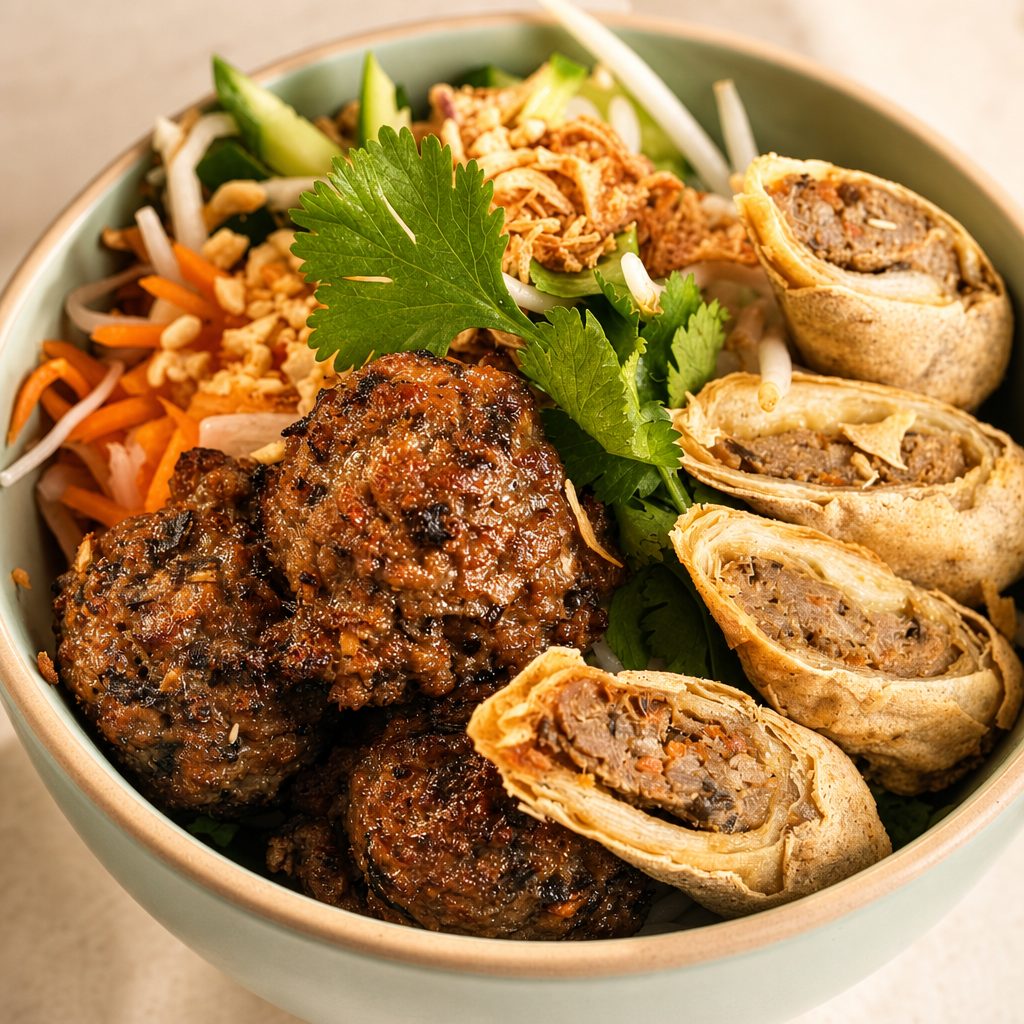 Impossible "Pork" Vermicelli Salad.